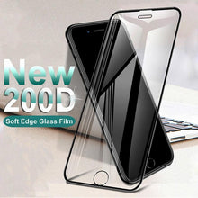 Load image into Gallery viewer, 200D Curved Soft Edge Tempered Glass For iPhone 8 7 6 6S Plus SE 2020 Protective Glass X XR 11 Pro Xs Max Screen Protector Film Tempered Glass Screen protector for iPhone Easy Installation 9H Hardness Scratch Resistant Screen Protector