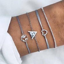 Load image into Gallery viewer, Boho Rose Map Bracelets & Bangles for Women Bohemian Round Charm Bracelet Set Fashion Multilayer Accessories Luxury Jewelry