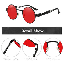 将图片加载到图库查看器,XIU Luxury Metal Sunglasses Men Round Sunglass Steampunk Coating Glasses Vintage Retro Lentes Oculos of Male Sun glasses