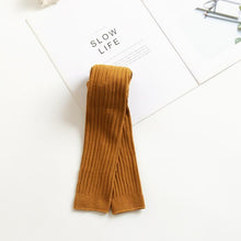 将图片加载到图库查看器,Baby Girl Stretch Leggings Pants Spring and Autumn Toddler Child Knitting Trousers Pink Yellow Color