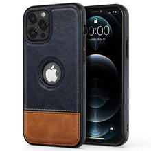 Load image into Gallery viewer, Ultra Thin Slim Leather Phone Case For iPhone 13 Pro Max 12 Pro Max 14 Shockproof Bumper Soft Business Back Cover Back Cover Case Shockproof Camera and Screen Protection PU Leather Case for iPhone