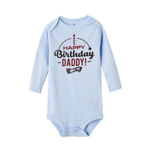 Load image into Gallery viewer, Happy Birthday Daddy Newborn Kids Baby Boys Girls Infant Long Sleeve Jumpsuit ROmper In Modern Designs With Party Print
