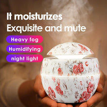 将图片加载到图库查看器,Mini Air Humidifier Ultrasonic USB Aroma Wood Grain LED Night Light Electric Essential Oil Diffuser Aromatherapy Home