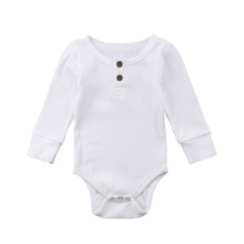 Load image into Gallery viewer, Newborn Infant Baby Girl Boy Ribbed Bodysuit Ruffle Long Sleeve One-Pieces Solid Jumpsuit Outfits For Girls