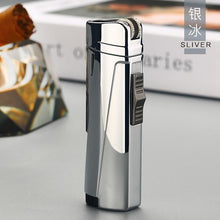 将图片加载到图库查看器,NEW Modern Luxury Grinding Wheel Three Torch Turbo Lighters For Cigarettes Accessories Cigar Smoking Lighters New Metal Design