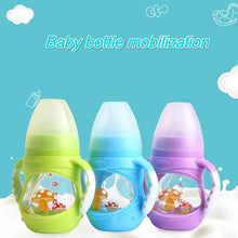 将图片加载到图库查看器,Infant Food Silicone Glass Feeding Bottle For Baby Feeding Bottle Children Drink Water to Feed Glass For Baby