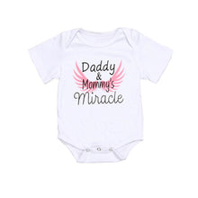 将图片加载到图库查看器,Newborn Kids Baby Girls Boys Clothes Father's Day Letter Print Romper Bodysuit For Baby For Girls And Boys Dadies & Momies Miracle Print