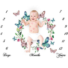 Load image into Gallery viewer, Baby Monthly Growth Milestone Blanket Photography Requirements Background Towel Cute Memory Carpet