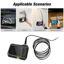 Load image into Gallery viewer, TESLONG NTS500 5.0" LCD Screen 5.5mm Dual Lens Endoscope Camera HD 1080P Digital Videoscope Pipe Car Inspection Borescope 32GB