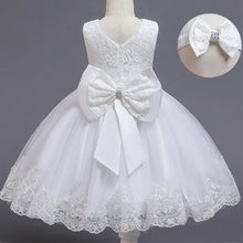 将图片加载到图库查看器,Handmade Luxury Princess Baby Girl 1 Year Birthday Dress Tutu First Christmas Party Cute Bow Dress Infant Modern Luxury Dress With Big Bow