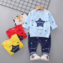 Load image into Gallery viewer, Modern Elegant Luxury Baby Boys Costume Star Camouflage Tracksuit Tops Pants 2PCS
