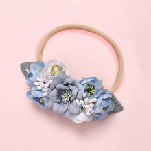 将图片加载到图库查看器,Modern Fashion Floral Headband Newborn Baby Elastic Hairbands Pearl Fresh Style Bow Knot For Girls