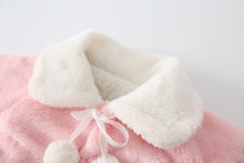 Load image into Gallery viewer, Princess Baby Girls Winter Thick Bownot Cloak Coat Flower for Childre With Flowers