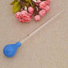 Load image into Gallery viewer, 10/5 ml Glass Scale Line Dropper Pipette Lab Dropper Dropping Pipet Blue Rubber Head Pipettors
