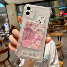 Load image into Gallery viewer, Charming Card Phone Case For iPhone 14 13 12 11 Pro Max 7 8 Plus X XR XS Max Transparent Wallet Soft Bumper Back Cover Funny Couple Transparent Soft iphone Cover