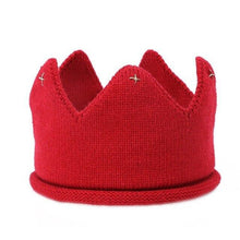将图片加载到图库查看器,Modern Luxury New Trend Baby Hat Girls and Boys Crown Knitted Cap Toddler Empty Top Hats Newborn Design Woolen Yarn Bonnet For Kids