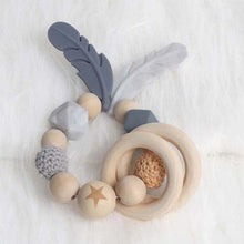 将图片加载到图库查看器,Modern Wood Pacifier Clip Chain Holder Nipples Pacifier Clips Pacifier Teether Teething Toy Cartoo Wooden Bracket For Pacifier For Kids