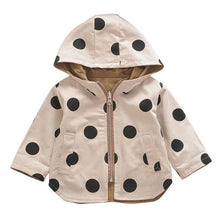 Load image into Gallery viewer, Modern Elegant Cute Dot Print Comfort Slim Cotton Button Hooded Warm Coat for Newborn Baby Girls With Two Face