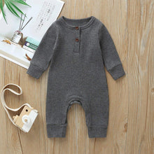 Load image into Gallery viewer, Infant Baby Boy And Girl clothes One-Piece Knitted Solid Long Sleeve Romper Jumpsuit In Classic Deisgn