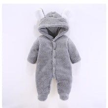 将图片加载到图库查看器,Newborn Winter Hoodie Baby Rompers Outwear Infant Baby Jumpsuit 3M -12M For Girls and Boys Winter Romper