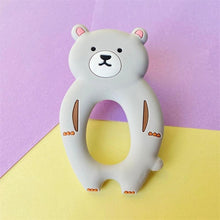 Load image into Gallery viewer, 4pcs Bear Silicone Teether Baby Teething Toys Chewable Cartoon Animal Shape Baby Products Nursing Gift