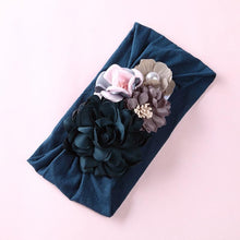 将图片加载到图库查看器,Handmade Flower Baby Headbands For Newborn Girls Nylon Elastic Hair Bands Headwear For Baby Girls