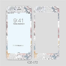 将图片加载到图库查看器,3D Curved Edge Tempered Glass for iPhone 6 6s 7 8 Plus Fashion Flowers Pattern Screen Protector Protective Film Tempered Glass Screen Protector Designed for iPhone