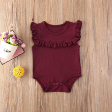 Load image into Gallery viewer, Newborn Baby Girl Clothes Ruffled Sleeveless Bodysuit Solid Playsuit Jumpsuit Outfits For Girls