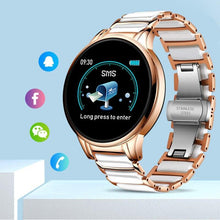 将图片加载到图库查看器,New Ceramic Smart Sport Fitness Watch For Women With Heart Rate Blood Pressure Monitor For Android and IOS Sistems Sport Multifunctional Steel Belt Smartwatch