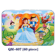 将图片加载到图库查看器,New 60 Pieces Wooden Puzzle Kids Toy Cartoon Animal Wooden Puzzles Child Early Educational Learning Toys for Christmas Gift