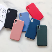 将图片加载到图库查看器,Ultra Thin Slim Fit Soft Grip Anti-Scratch Protective Cover Thicker Candy Phone Case for iPhone Soft Silicon Back Phone Cover for iPhone 12 13 Pro Max iphone Case