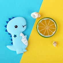 将图片加载到图库查看器,Dinosaur Baby Teether Animal Silicone Beads Chew Charms Food Grade Silicone Teether Bead Toy Gift For Baby and Kids