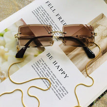 Load image into Gallery viewer, Fashion Rimless Women Trendy Small Rectangle Sunglasses With High Quality metal frame And UV400 Protection