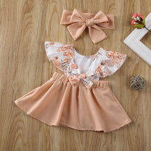 将图片加载到图库查看器,Trend New Designer Infant Baby Girl Clothes Flower Ruffle Princess Dress Sundress Outfit For Birthday With Big Bow