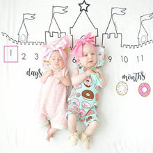 Load image into Gallery viewer, Newborn baby Monthly Growth Blanket Photography Props Background Cloth For Baby