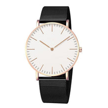 将图片加载到图库查看器,Fashion Unisex Watches Ultra Thin Stainless Steel Mesh Belt Quartz Classic Casual Watch For Women and Man