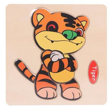 将图片加载到图库查看器,Baby Toys Wooden 3D Puzzle Cartoon Animal Intelligence Kids Educational Brain Teaser Children Tangram Shapes Learning