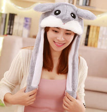 Load image into Gallery viewer, Modern Elegant Winter Interesting Girls Animals Ear Moving Jumping Hats Children and Adults Women Warm Rabbit Winter Caps In Modern Design