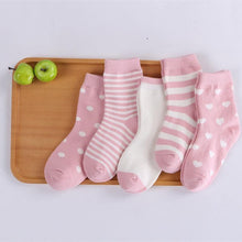 Load image into Gallery viewer, Luxury Modern 5pair Socks Set Kids Soft Cotton Socks Baby Cute Cartoon Warm Dots Fashion Sport Socks For Firls and Boys Kids