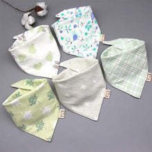 将图片加载到图库查看器,Trend 5PCS/SET Pack Baby Cotton Cartoon Saliva Towel Bandana Bibs For Baby Feeding Accessory For Baby Kids