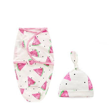 Load image into Gallery viewer, Newborn Wrapping Swaddle Baby Envelop Wrap Blanket Baby Hat Sleeping Bag Set Sleep Bag