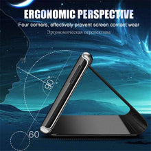 Load image into Gallery viewer, Smart Flip Phone Case For iPhone X XR XS 5 5S SE 7 8 6 6S Plus 11 12 13 Mini Pro Max 2020 Mirror Window Standing Holder Cover Mirror Screen Smart Plating Case 360 Full Body Ultra Thin Intelligent Protective Case