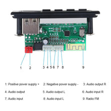 将图片加载到图库查看器,KEBIDU Bluetooth5.0 MP3 WMA WAV Decoder Board 5V 12V Wireless Audio Module Color Screen USB TF FM Radio For Car accessories