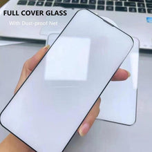 Load image into Gallery viewer, 3Pcs Dust Net Protective Glass For iPhone 13 12 11 Pro XS Max XR 12 Mini Full Cover Protector Tempered Glass on iphone 13 14 Pro Soft Flexible Ceramic Film Screen Protector Compatible with iPhone