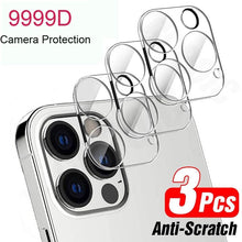 Load image into Gallery viewer, 3PCS Camera Lens Protection For iPhone 12 13 14 Pro Max Lens Screen Protector 3D Full Tempered Glass For 11 ProXS MAX Camera Tempered Glass Camera Lens Protector Guard for iPhone