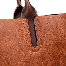 Load image into Gallery viewer, NEW Vintage OIL SKIN Leather Big Casual Tote women bags High Quality Women's Handbags Shoulder Crossbody Bag Messenger Bags sac