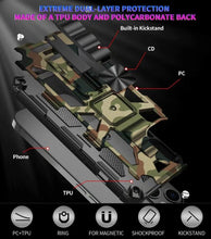 Load image into Gallery viewer, Magnetic Army Green Shockproof Durable Cover Compatible iPhone 14 Case for iPhone 14 Pro Max 14 Plus 11 12 13 Pro Max XS Camouflage Armor Heavy Protection Phone Case Cover