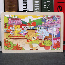 将图片加载到图库查看器,24 Slice Wood Puzzles Children Adults Vehicle Puzzles Wooden Toys Learning Education Environmental Assemble Educational Games For Kids and Babies