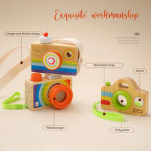 Load image into Gallery viewer, Wooden Fashion Camera Montessori Baby Toy Pendant