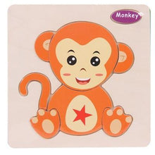 将图片加载到图库查看器,Baby Toys Wooden 3D Puzzle Cartoon Animal Intelligence Kids Educational Brain Teaser Children Tangram Shapes Learning